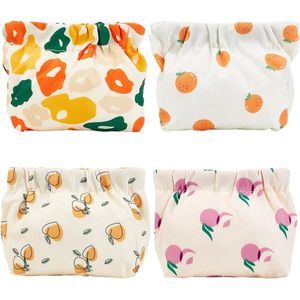 Mini Make-up Tas - Kleine Cosmetische Reistassen - Draagbare Waterdichte Pouch - Geen Rits - Zelfsluitende Kleine Opslag Portemonnee Voor Lippenstift - Sieraden Organizer Vrouwen - 12.5x12Cm .