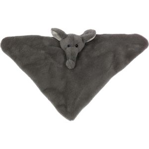 Pia soft toys Knuffeldier Olifant - zachte pluche stof - tuttel/knuffeldoekje - grijs - 45 cm - baby/peuter