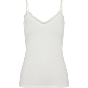 Pieces dames hemd kant - Lace singlet kate - XS - Creme