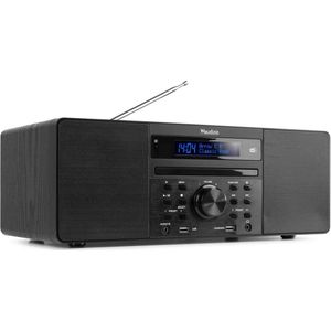 DAB radio met CD speler, Bluetooth, USB mp3 speler en radio - Stereo - Zwart - Audizio Prato