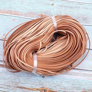 Beading String Leather Strip - Tan Easy to Use 100m Long Durable for Craft Workshops Jewelry DIY Crafts (Primary Color 3mm*1mm100m)