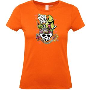 Dames T-shirt Oogie Boogie Loops | Halloween Kostuum Volwassenen | Halloween | Foute Party | Oranje dames | maat XS