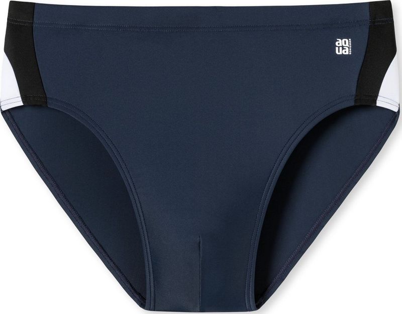 Schiesser Nautical Active Heren Zwembroek in gerecyclede tricot zijstrepen - Maat M