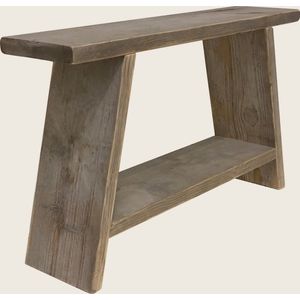 80 cm steigerhouten bank - sloop hout - gebruikt hout - 80x19,5x47 cm