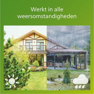 Sokkellamp Op Zonne-Energie - Rond - 1.5W - 2700K - IP44 Weerbestendig - Zwart