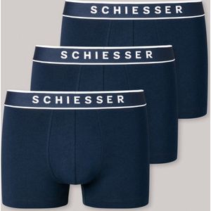 Schiesser 95/5 Organic Heren Shorts - Donker Blauw - 3 pack - Maat XXL