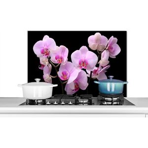 Spatscherm keuken - Takken - Bloemen - Tak - Orchidee- Spatwand - Keuken achterwand - 80x55 cm