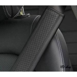 HD Shop - Luxe gordelhoes - Auto gordelbeschermer - Schouderhoezen - Schouderbeschermers - Gordelhoezen - Gordelkussen auto - zwart - rood - 1/2/4 stuks gordelbeschermers - Sport