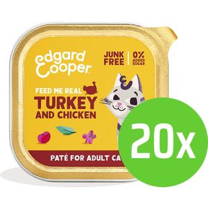 Edgard & Cooper Adult Paté Turkey & Chicken 85 gram - 20 kuipjes