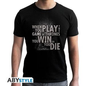 GAME OF THRONES - Tshirt 'Quote Trone - man SS black - new fit*
