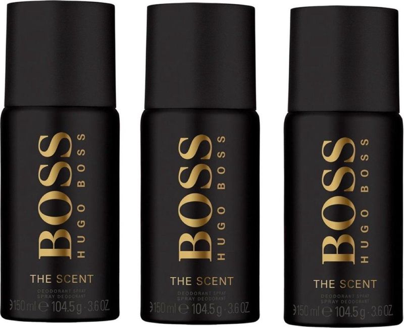 3x Hugo Boss Deodorant spray The Scent for men - Bundelvoordeel