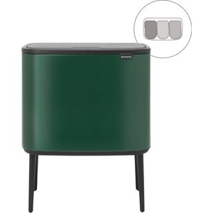 Brabantia Bo Touch Bin Prullenbak - 3 x 11 liter - Afvalscheiding - Pine Green