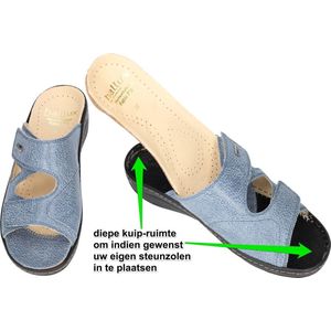 Fidelio Hallux -Dames - blauw licht - slippers & muiltjes - maat 37