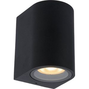 Lucide ZARO - Wandspot / Wandlamp Binnen/Buiten - 1xGU10 - IP44 - Zwart