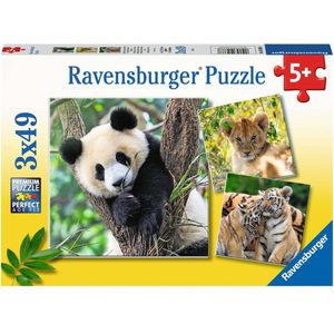 Puzzel met 3x49 Stukjes - Dieren Thema