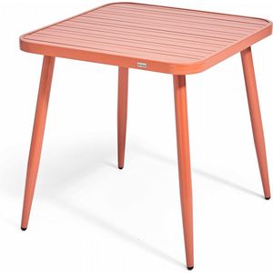 Oviala - Vierkante tuin tafel van terracotta aluminium