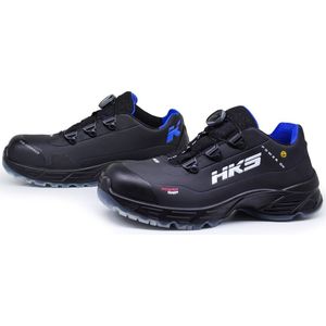 HKS CPO 10 BOA S3 werkschoenen - veiligheidsschoenen - safety shoes - laag - heren - antislip - ESD - lichtgewicht - Vegan - zwart - maat 42