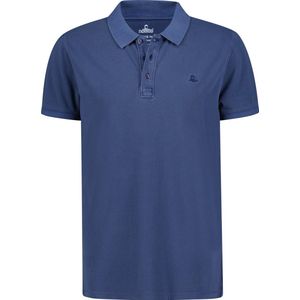 NOMAD® Taupo Polo Heren | Nature Dye | L | Blauw | Polo Shirt Korte Mouw | Luchtig Katoen