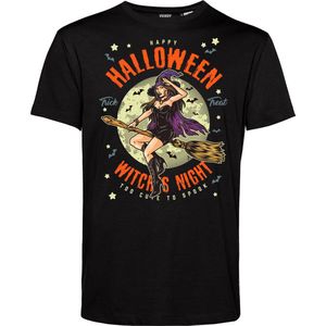 T-shirt Witch Night | Halloween Kostuum Volwassenen | Halloween | Foute Party | Zwart | maat XL