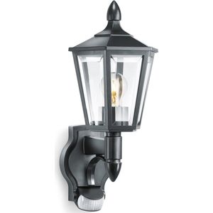 Buitenlamp met Bewegingssensor 180°, Zwart, Wandlamp voor Gevels, Energiebesparend en Verstelbaar
