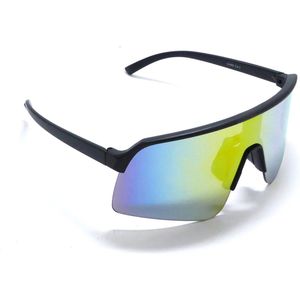 Ventoux Noir- Matt Wit Sportbril met UV400 Bescherming - Unisex & Universeel - Sportbril - Zonnebril voor Heren en Dames - Fietsaccessoires