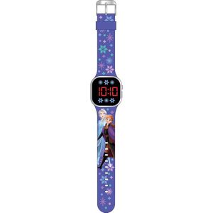 LED Watch Frozen - Kinderhorloge Met LED Display Voor Datum en Tijd - Paars