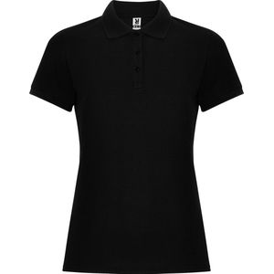 Zwarte dames unisex Polo korte mouwen Pegaso merk Roly maat S