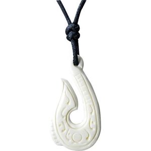 Tribal Bone touw ketting Fishhook