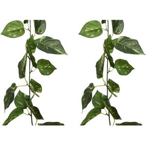 Planten slinger klimop - 4x - Hedera helix - 180 cm - groen - kunstplant