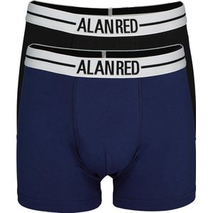 ALAN RED boxershorts (2-pack) - zwart / blauw - Maat: M