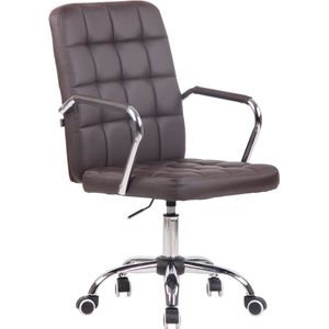 In And OutdoorMatch Bureaustoel Lex - Bruin - Kunstleer - Hoge kwaliteit bekleding - Comfortabel gevoerd - Luxe uitstraling