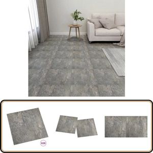vidaXL Vloerplanken - Zelfklevend - Grijs - 20 stuks Pvc Vloeren - Pvc Vloerplanken - Laminaat Look - Zelfklevende Vloer - Vloer Renovatie