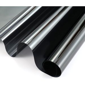 2x Rollen Raamfolie Zonwerend Semi Transparant/Carbon 60 cm X 2 Meter Statisch - Raamstickers
