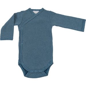 Lodger Newborn kleding - Overslagromper - Lange mouw - Maat 50 - 0-2M - Blauw
