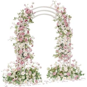 Trovado Ballonnenboog - Bloemenboog - Feestdecoratie - Bruiloft decoratie - 200 cm Breed - 260 cm Hoog - Voor binnen en Buiten - Huwelijk - Verjaardag - Babyshower - Wit - Metaal - Stevig