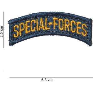 Embleem stof special forces blauw/geel