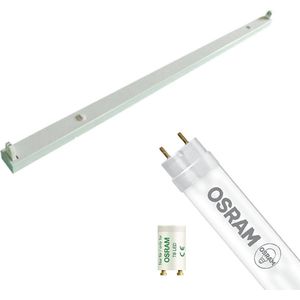 LED TL Armatuur met T8 Buis - OSRAM SubstiTUBE Value EM 840 - Aigi Dybolo - 120cm Enkel - 16.2W - Natuurlijk Wit 4000K