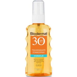 Biodermal zonnebrand - Hydraplus - Transparante zonnebrand spray SPF30 - 175ml