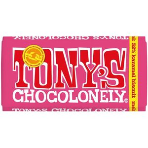 Tony's Chocolonely Melk karamel biscuit, FT 3 x 180 gram