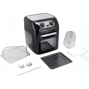 Just Perfecto 12-in-1 Airfryer Oven XXL 12l - 1800W - Heteluchtfriteuse Met 7 Accessoires - RVS - Heteluchtfriteuse Oven - 12 Programmas - Braden, Grillen, Bakken, Roosteren én Frituren En Meer - Overhitting Beveiliging