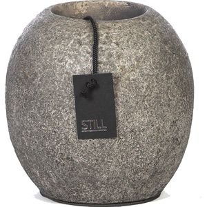 STILL - Waxinelichthouder - Bol - Earth - Grijs - 15 cm