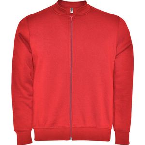 Rode jas van geborstelde fleece en opstaande kraag model Elbrus merk Roly maat Xl