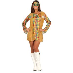 Compleet hippie dames kostuum.