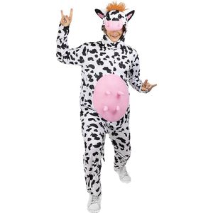 Funidelia | Koeien kostuum voor vrouwen en mannen - Dieren, Boerderij - Kostuum voor Volwassenen Accessoire verkleedkleding en rekwisieten voor Halloween, carnaval & feesten - Maat M - L - Wit