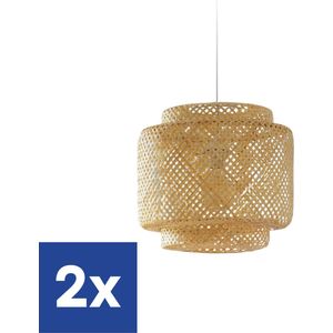 Hanglamp Gevlochten Bamboe - Bohemian style - Ø40 cm - 2 stuks