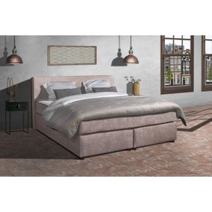 Anno 1588 - Boxspring Amsterdam - Pocketvering - Oud Roze - 120x200 cm - Inclusief Dekbed en Kussens - Twijfelaar Boxspring