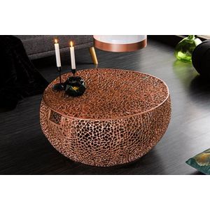 Filigraan design salontafel 80cm koper handwerk met handvatten metaal-aluminiumlegering