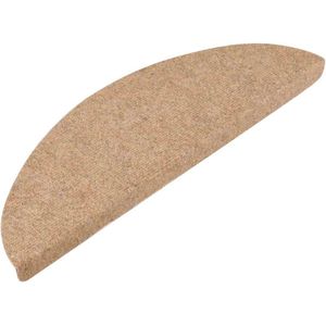 vidaXL Beige Zelfklevende Trapmatten - Set van 20 Trapmatten - Trappen Beschermen - Antislip Matten - Vloerverwarming Compatibel - Geluidsisolatie