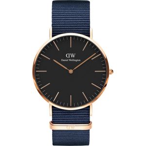 Daniel Wellington Classic Bayswater DW00100277 - Horloge - NATO - Blauw - ø40mm