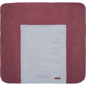 Baby's Only Gebreide baby aankleedkussenhoes - Waskussenhoes - Overtrek verzorgingskussen Classic - Stone Red - 75x85 cm